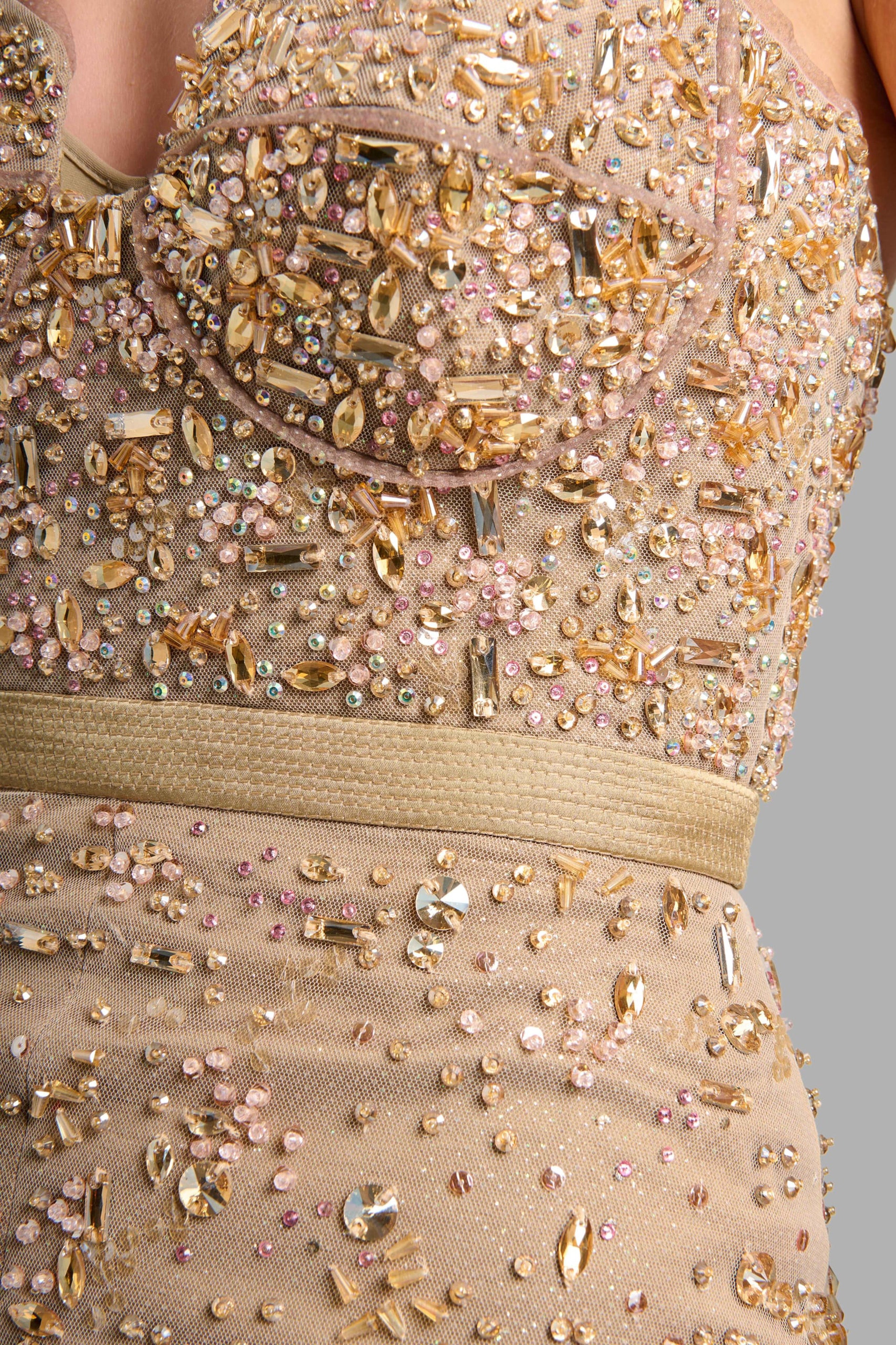 Champagne Illusion Cocktail Dress