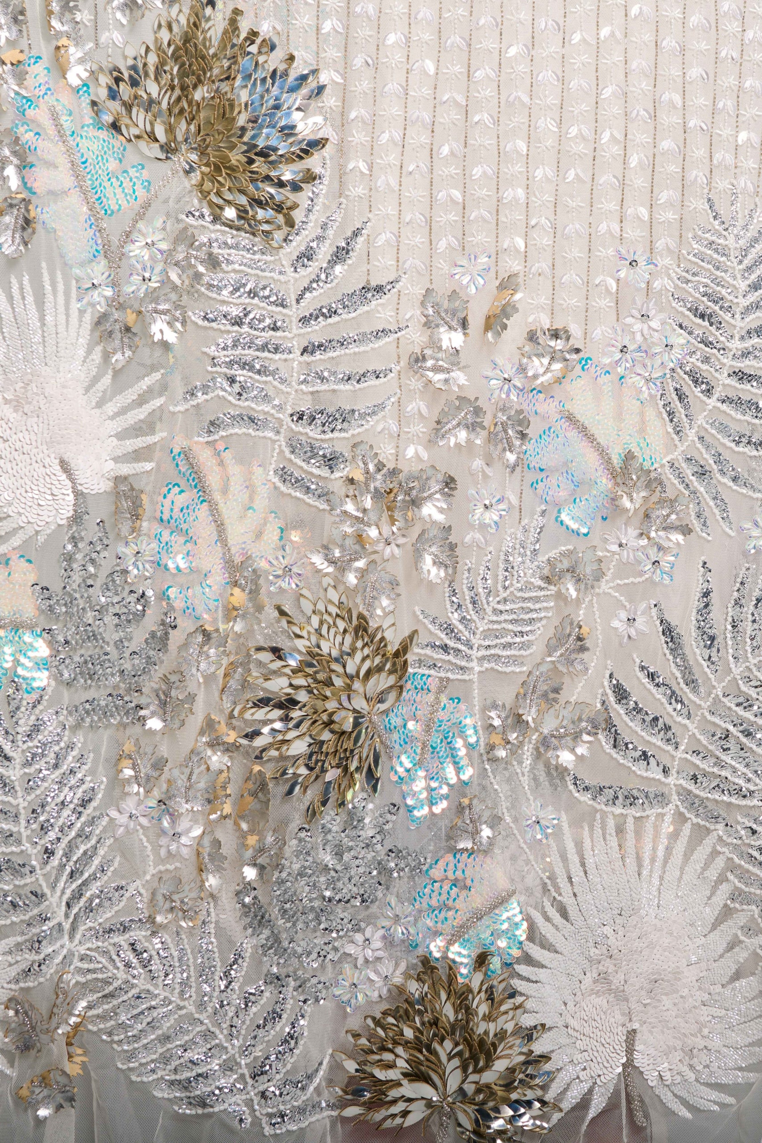 Fitted White Dress in Tulle