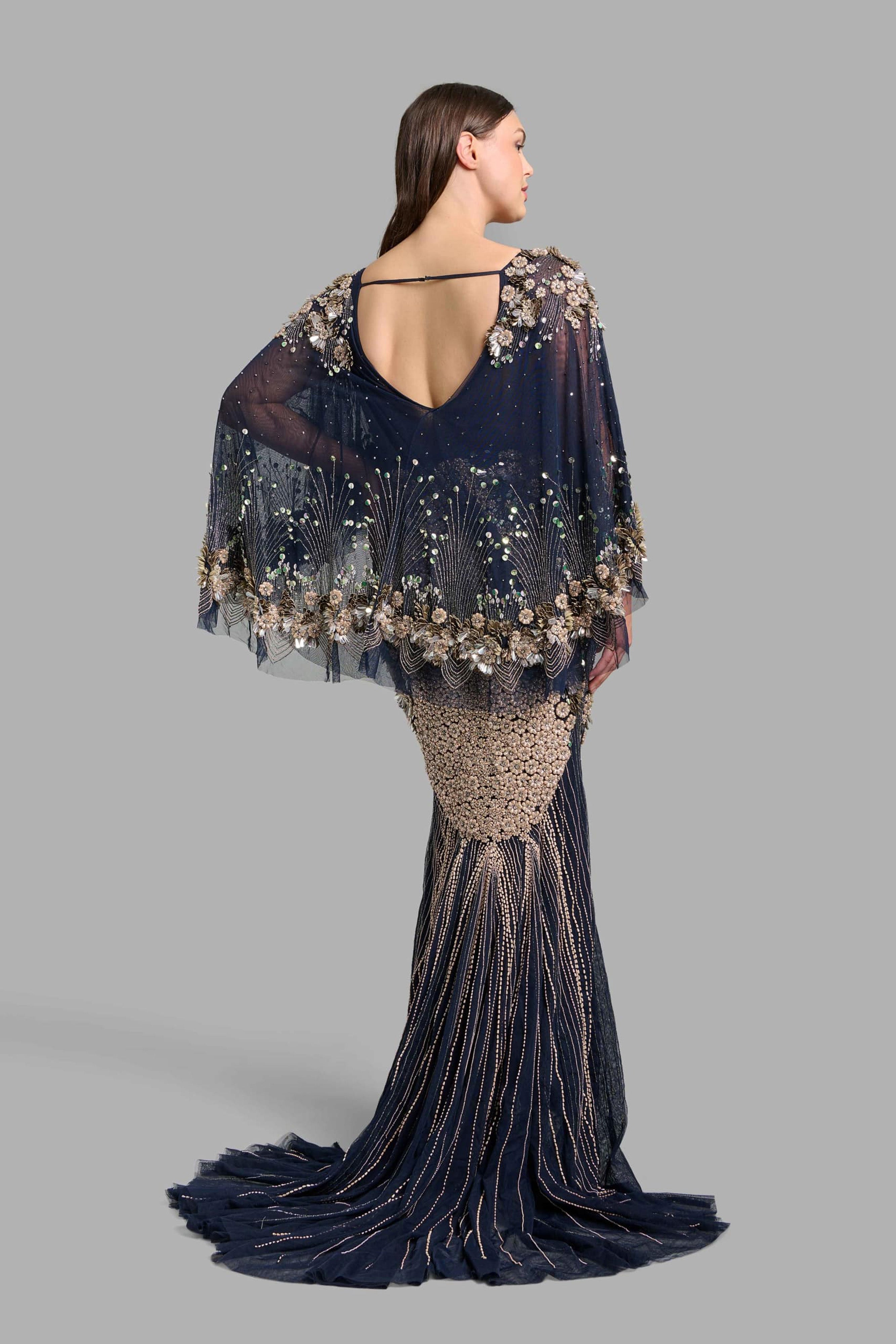 Navy Blue Heavens Dress in Tulle