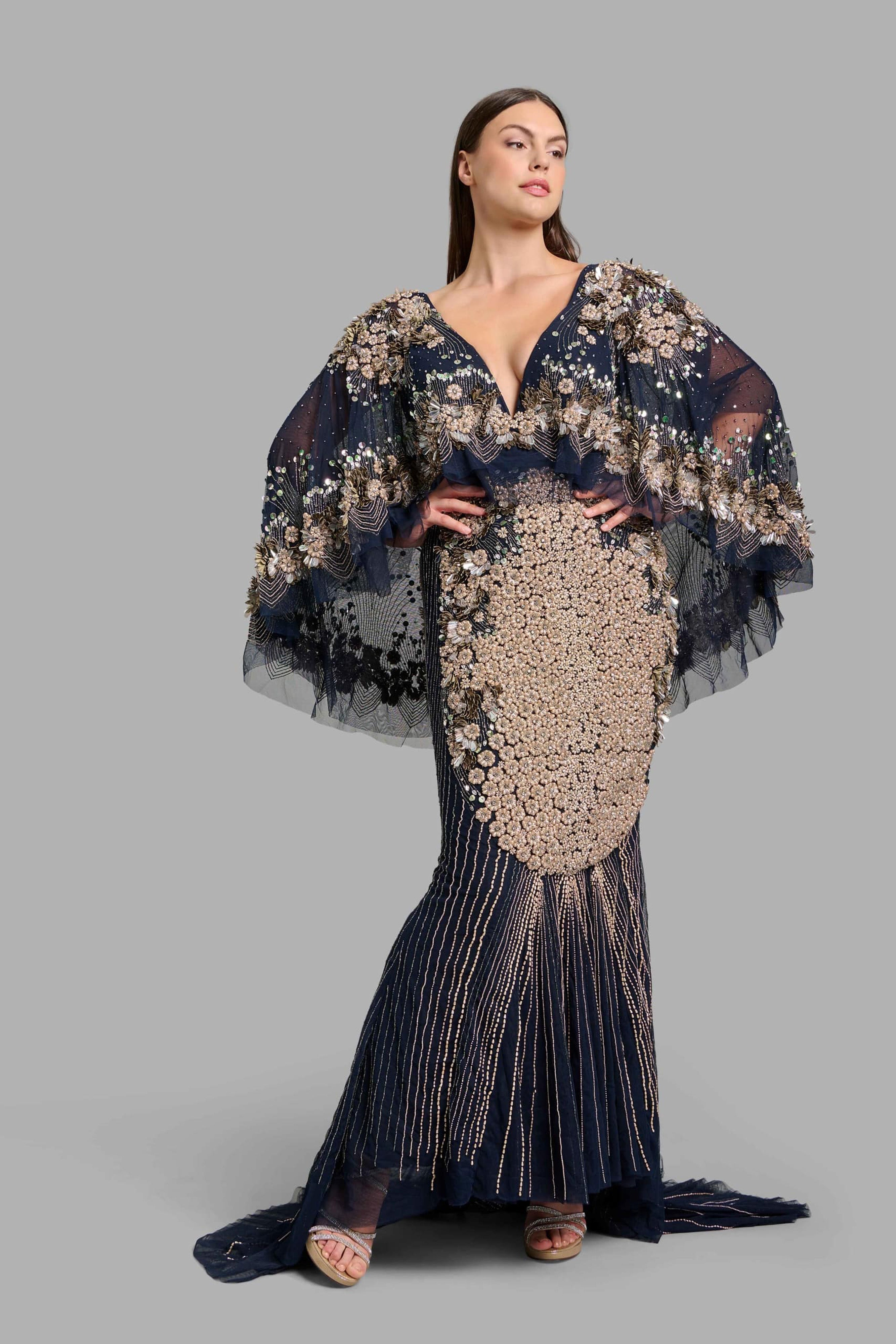 Navy Blue Heavens Dress in Tulle