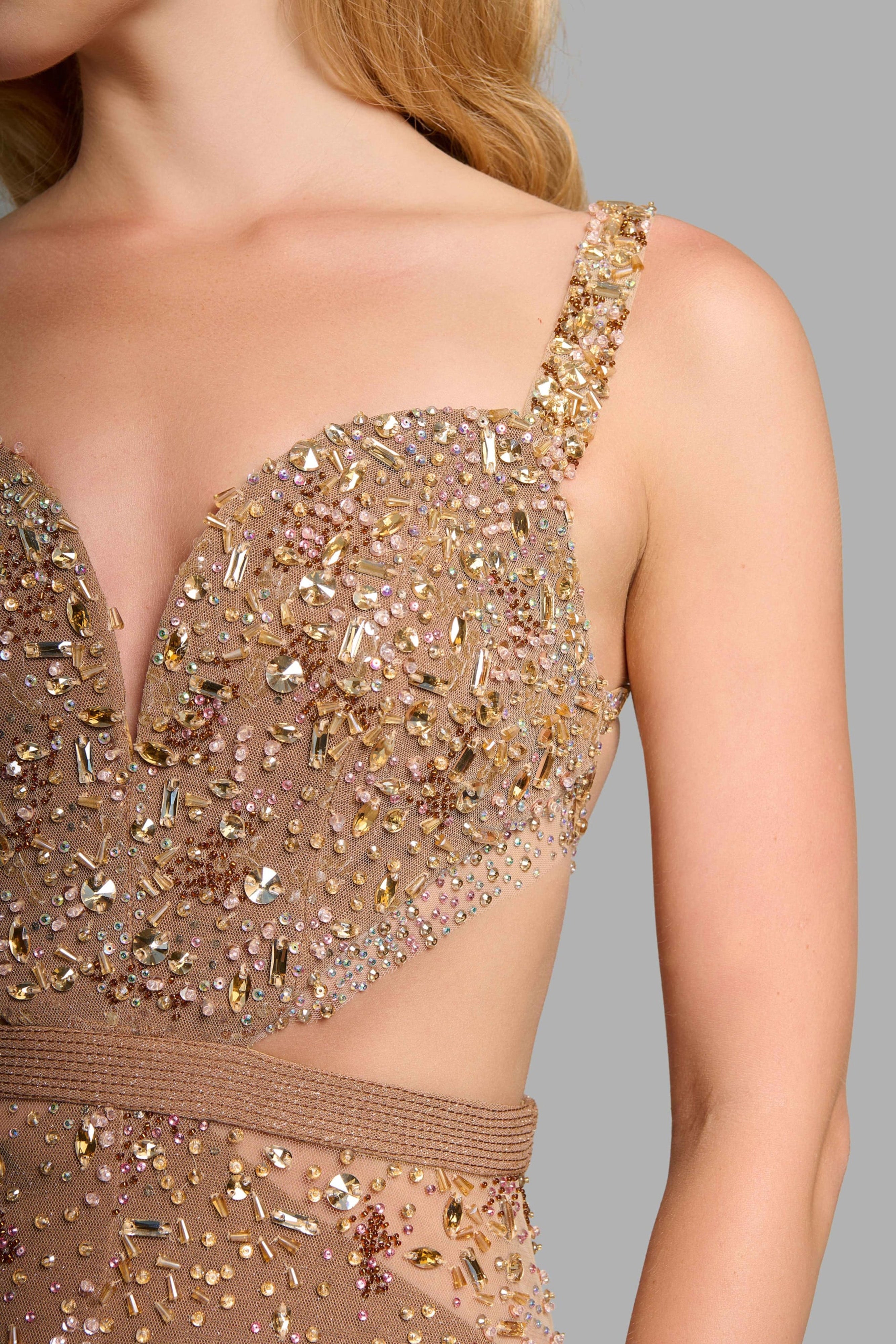 Nude Illusion Cocktail Dress