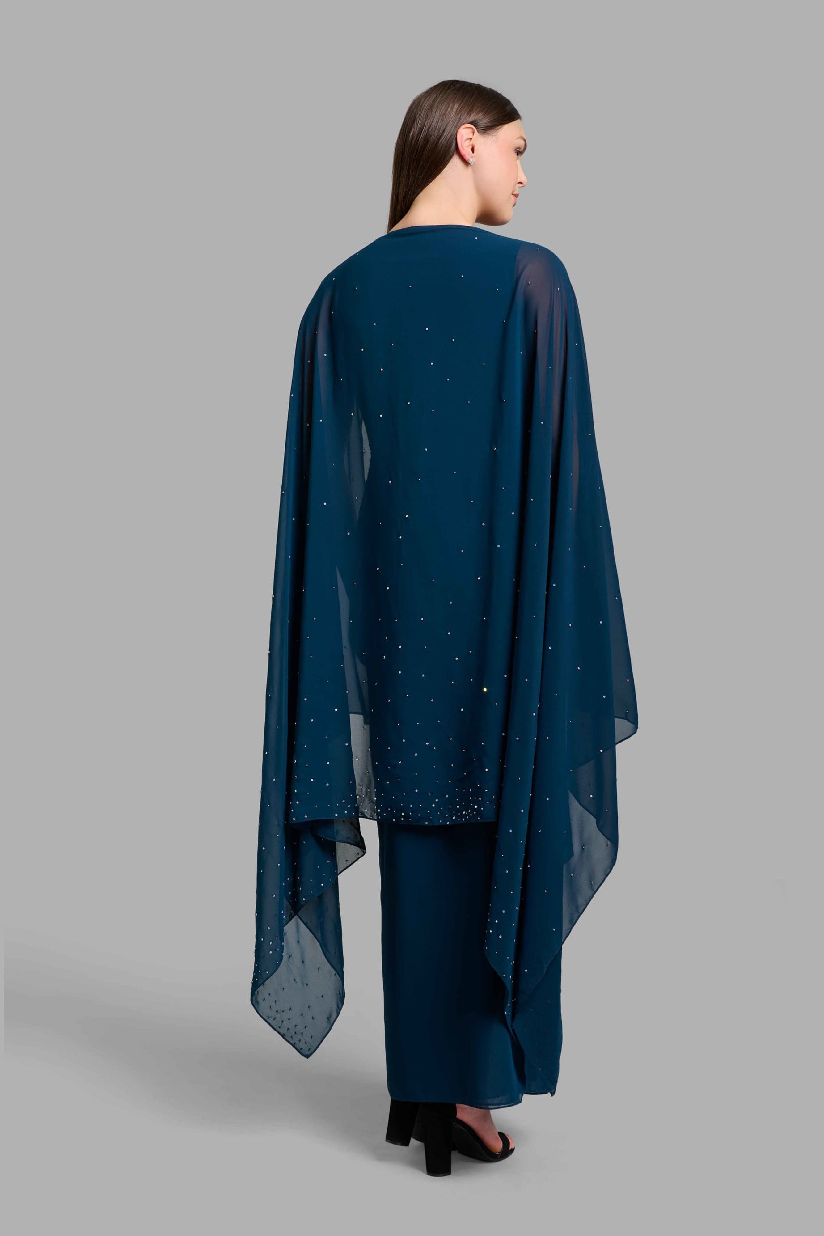 Teal Peacock Dress
